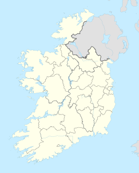 Map of the Republic of Ireland with the ten League of Ireland First Division teams