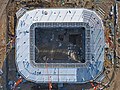 Construction du stade. Mai 2017.