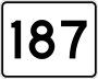 Route 187 marker