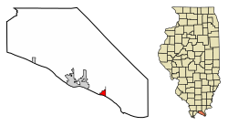 Location in Massac County, Illinois
