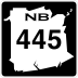 Route 445 marker