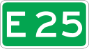 European route E 25 shield}}