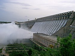 Power house on the left bank of Nagarjuna Sagar dam