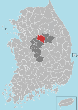 Location in South Korea