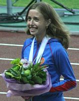 Die gedopte Olga Kaniskina – hier nach ihrem WM-Sieg 2007