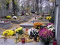 Le cimetière à la Toussaint.