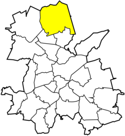 Location of Ochojec within Rybnik