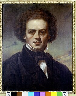 Schumann portraited in his twenties or thirties
