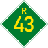 Provincial route R43 shield