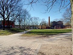 Blick auf das Kulturzentrum Honigfabrik