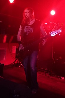 The band's former bassist, Steve Di Giorgio, in 2015