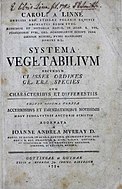 Титульный лист первого издания «Systema Vegetabilium» (13-го издания ботанической части «Системы природы»)