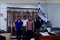 The project team (center) with Mr. Leonilo Lopido (left) and Mr. Max Daquilanea (right) at the Philippine Information Agency-8.
