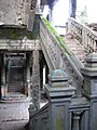 Vista de las escaleras desde el descanso.