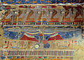 Nekhbet with outstretched wings below a row of uraei, from the mortuary temple of Hatshepsut, Deir el-Bahari