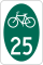 New York State Bicycle Route 25 marker