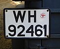 new version File:Germany license plate Wehrmacht WH-92461 rear