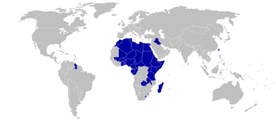 Countries boycotting the 1976 Games are shaded blue