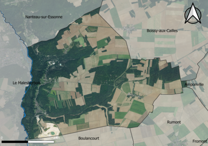 Carte orhophotogrammétrique de la commune.