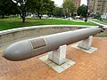 World War II torpedo monument outside of the memorial