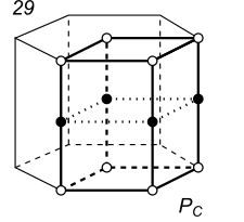 Black-white (antisymmetric) 3D Bravais Lattice number 29 (Hexagonal system)