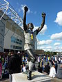 The Billy Bremner statue opposite the club shop at the south-east corner of the ground