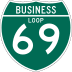 Business Loop Interstate 69 marker