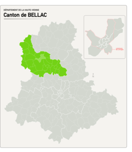 Cantone di Bellac – Localizzazione