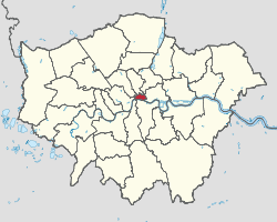 倫敦市在大倫敦的位置
