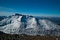 Càrn Mòr Dearg from Aonach Mòr showing the snow bowl that attracts off-piste snowsports enthusiasts