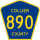 County Road 890 marker