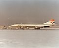 Concorde G-BOAG in the red tail livery of British Airways
