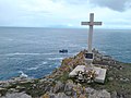 Cruz de naufraxio en Punta Frouxeira, Valdoviño, Galicia.