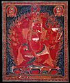 Ganesh rouge dansant, tangka tibétain du XVe siècle, Rubin Museum of Art, New York.