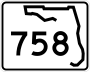 State Road 758 marker