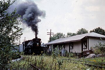 No. 1278 pulling an excursion for the Gettysburg Railroad at Biglerville, in September 1993