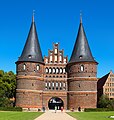 The Holsten Gate in Lübeck, a landmark of the Hanseatic League in Germany