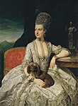 Archduchess Maria Christina, Duchess of Teschen (1742–1798), with her dog in lion cut.