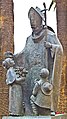 Statue of Pope John Paul II outside the temple