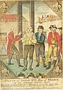 הוצאתו להורג של לואי השישה עשר, מלך צרפת תחריט אנגלי 1798.