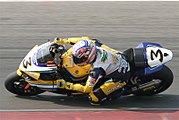 Max Biaggi riding the Suzuki GSX-R1000 K7