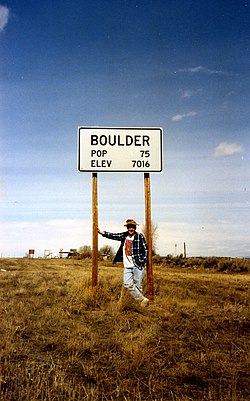 Sign at the edge of the community