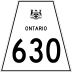 Highway 630 marker