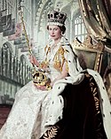 Elizabeth II on her coronation day