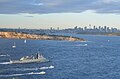 KD Jebat entering Sydney harbour for the Sydney International Fleet Review 2013.