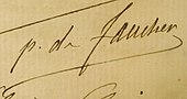 signature de Paul de Faucher