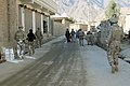 Members of Kunar Provincial Reconstruction Team (PRT-Kunar) walk in the streets of Asadabad.