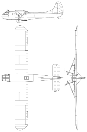 vue en plan de l’avion