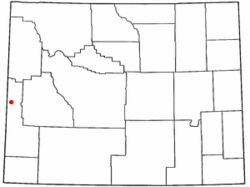 Location of Grover, Wyoming