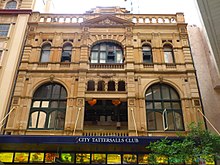 The exterior of City Tattersalls Club